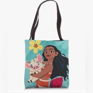 Official Disney Moana and Pua Teal Tote Bag Size 16x16  New Sealed